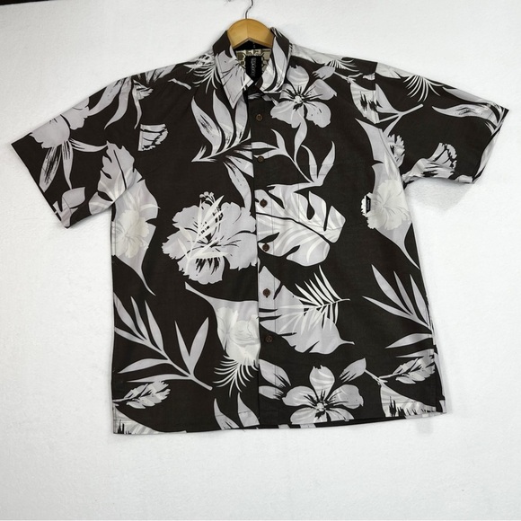 Billabong Hawaiian/ tropical shirt brown/ white men’s medium - Picture 11 of 12